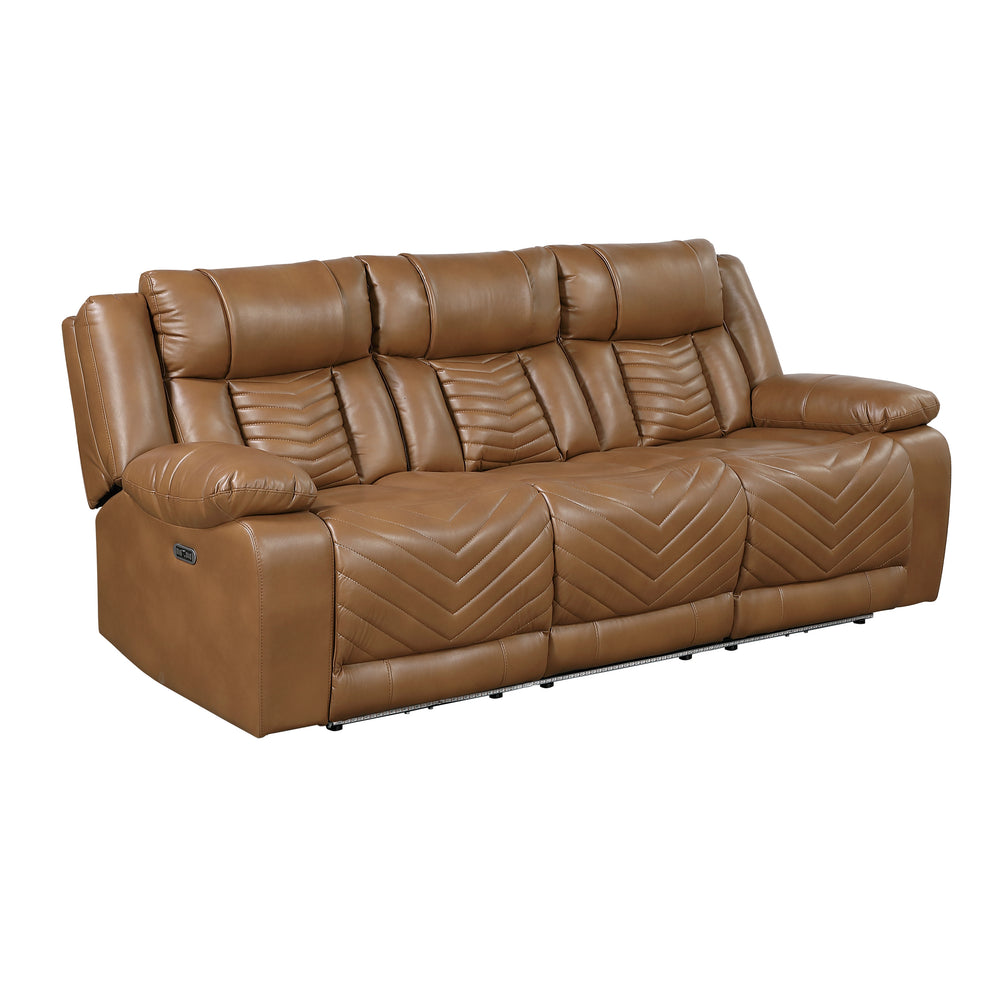 Harbor Brown Power Double Reclining Sofa