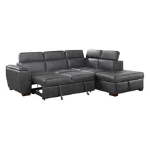 Barre (2)2-Piece Sectional with Pull-out Bed and Right Chaise with Hidden Storage, Adjustable Headrests - view 5