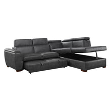 Barre (2)2-Piece Sectional with Pull-out Bed and Right Chaise with Hidden Storage, Adjustable Headrests - view 12