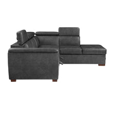 Barre (2)2-Piece Sectional with Pull-out Bed and Right Chaise with Hidden Storage, Adjustable Headrests - view 3