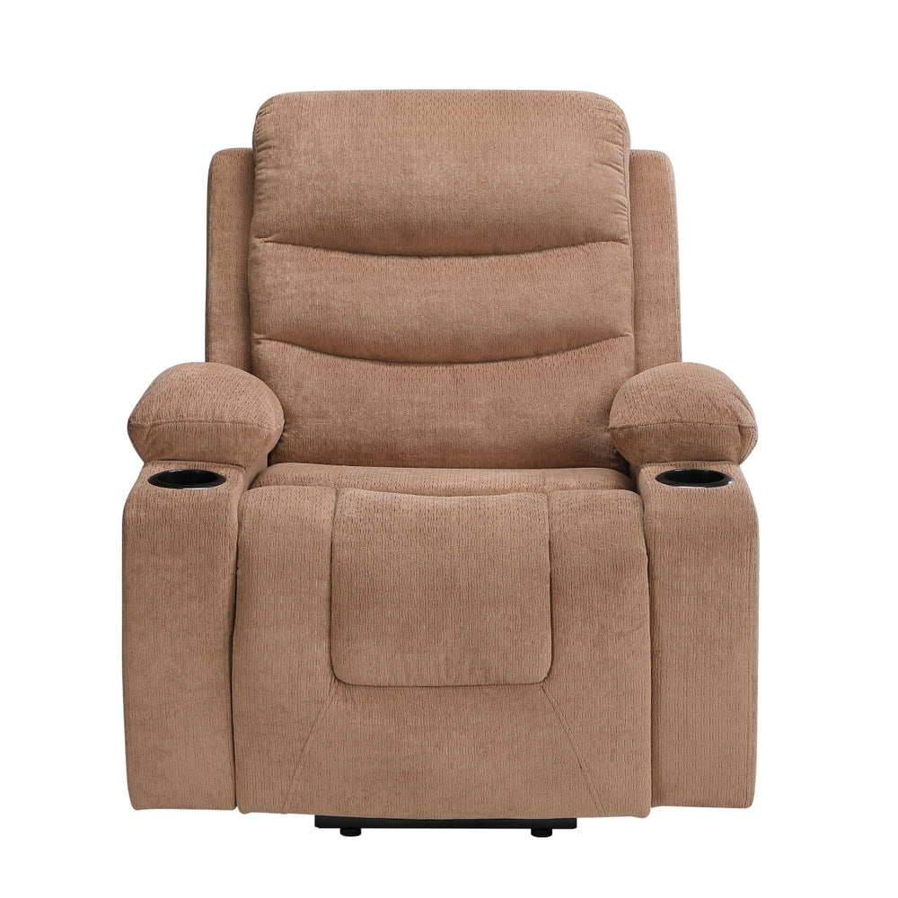 Serenity Brown Power Lift Chair with Massage & Heat