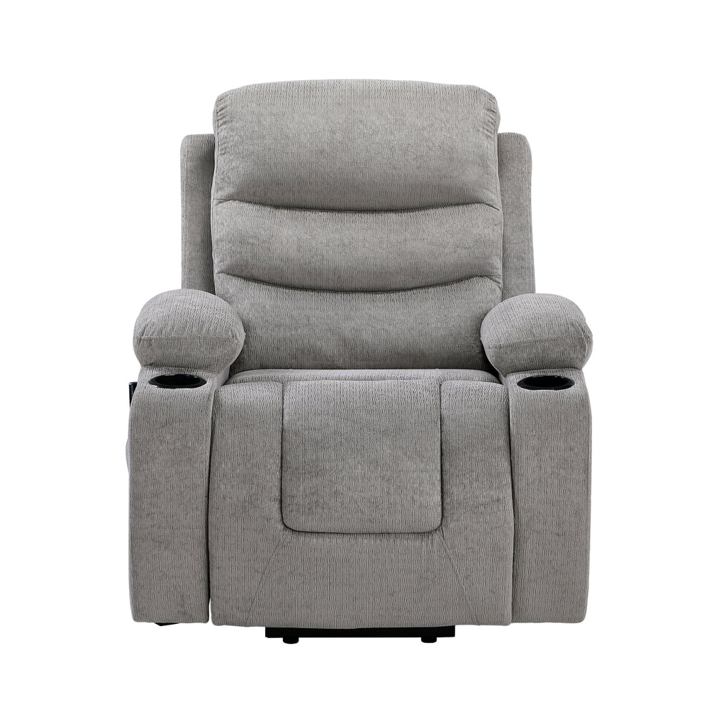 Serenity Gray Power Lift Chair with Massage & Heat