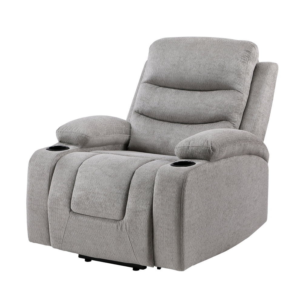 Serenity Gray Power Lift Chair with Massage & Heat