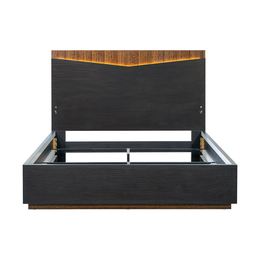 Kayner Platform Bed in Charcoal