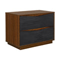 Kayner 2-Drawer Nightstand in Charcoal