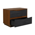 Kayner 2-Drawer Nightstand in Charcoal
