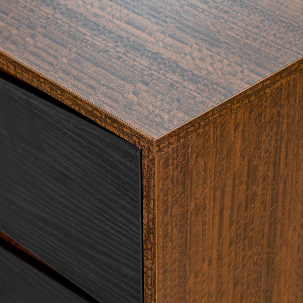 Kayner 2-Drawer Nightstand in Charcoal