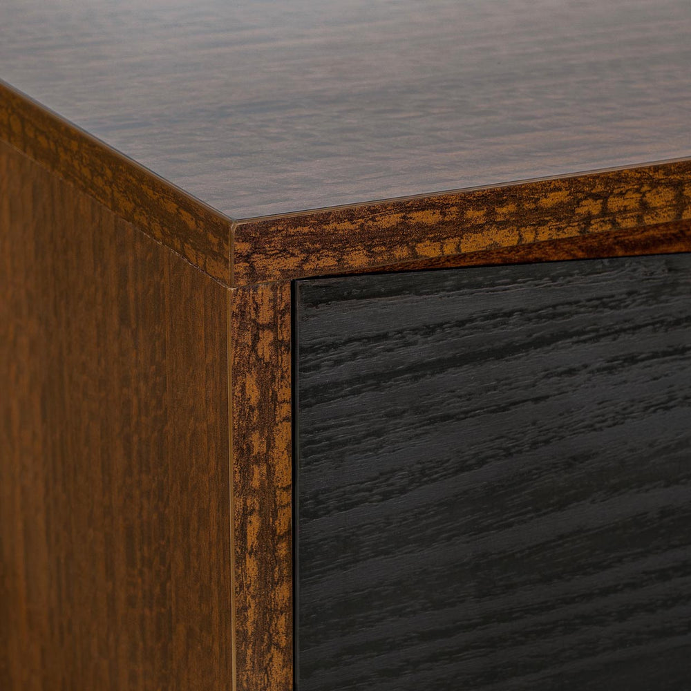 Kayner 2-Drawer Nightstand in Charcoal