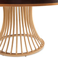 Camellia Field Round Dining Table - Warm Pecan