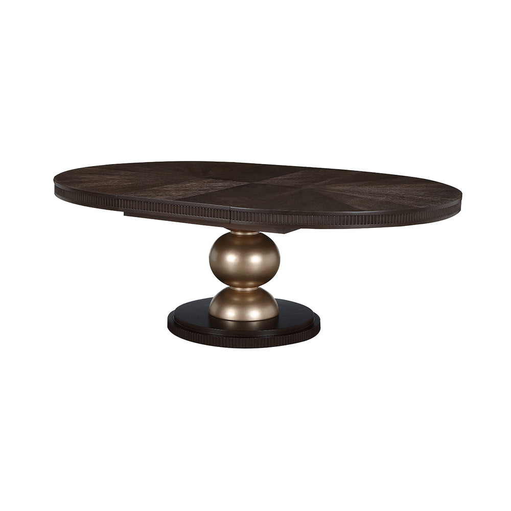 West Kensington Oval Dining Table in Medium Espresso