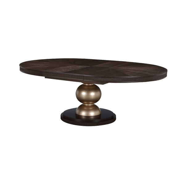 West Kensington Oval Dining Table in Medium Espresso alternate view
