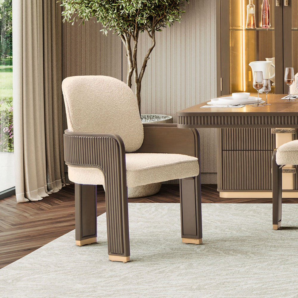 West Kensington Dining Arm Chair in Medium Espresso