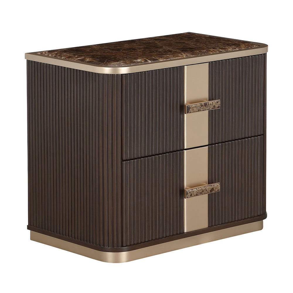 West Kensington 2-Drawer Nightstand in Medium Espresso