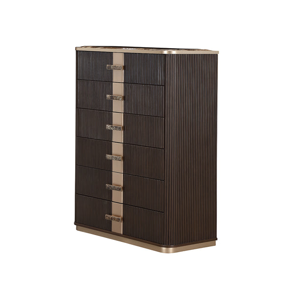 West Kensington Highboy Chest in Medium Espresso alternate view