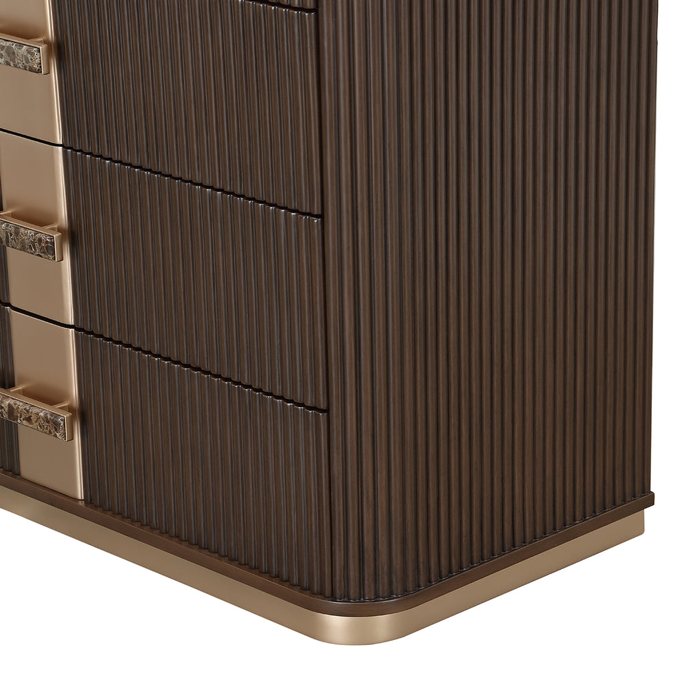 West Kensington Highboy Chest in Medium Espresso