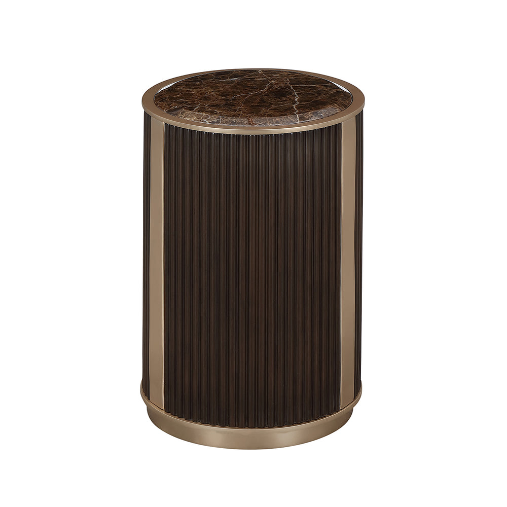 West Kensington Chairside Table in Medium Espresso