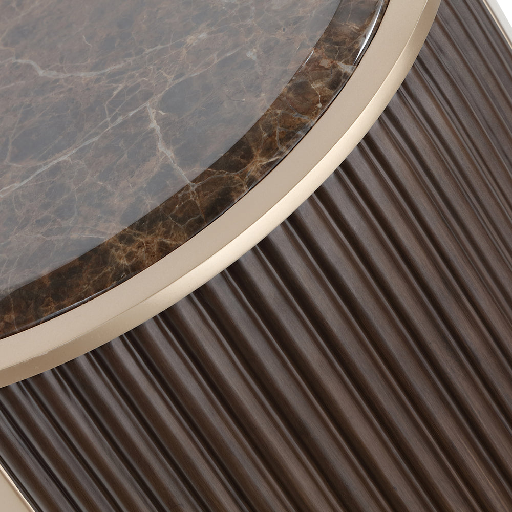 West Kensington Chairside Table in Medium Espresso