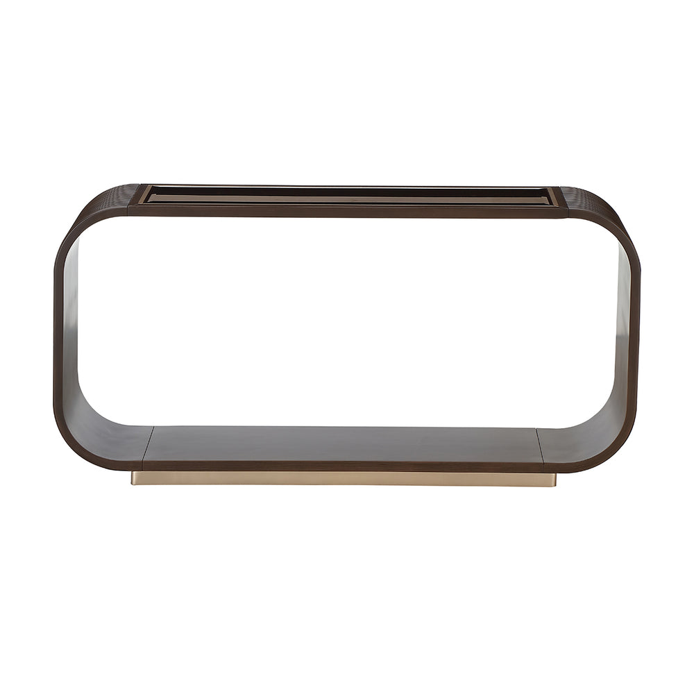 AICO Michael Amini West Kensington Console Table in Medium Espresso