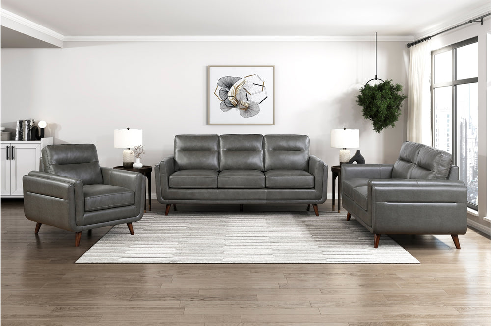 Graphite Top-Grain Leather Sofa