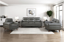 Graphite Top-Grain Leather Sofa