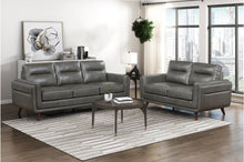 Graphite Top-Grain Leather Sofa