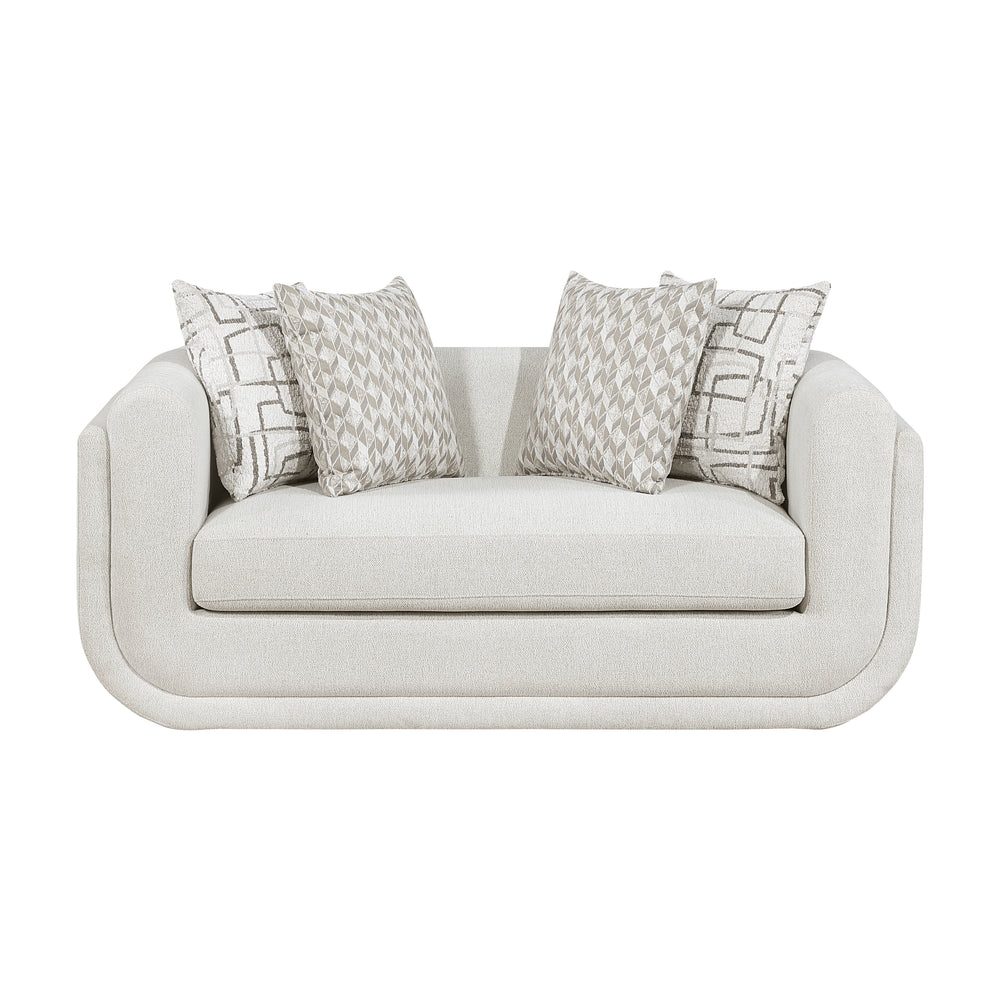 Cozy Collection Love Seat w/4 Designer Accent Pillows