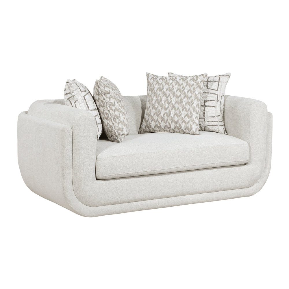 Cozy Collection Love Seat w/4 Designer Accent Pillows