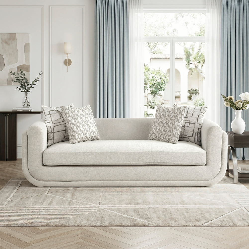 Cozy Collection Sofa w/4 Designer Accent Pillow