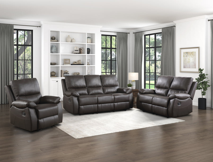 Dawson Double Reclining Sofa Complete Room
