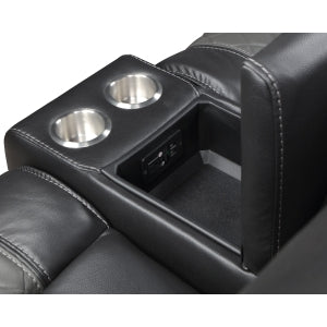 Fabian 2pc Recliner Living Room Set: Sofa, Love