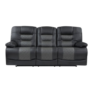 Fabian 2pc Recliner Living Room Set: Sofa, Love