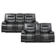Fabian 2pc Recliner Living Room Set: Sofa, Love
