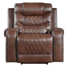 Putnam Power Reclining Chair Brown Front View
