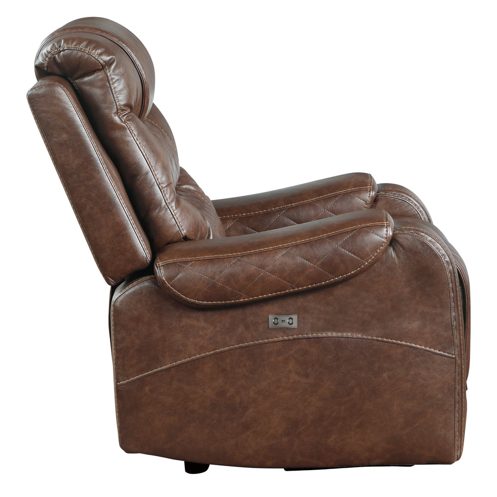 Putnam Power Reclining Chair Brown Group View