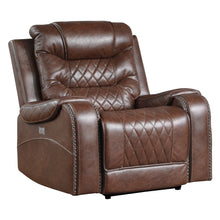 Putnam Power Reclining Chair Brown Seat Detail