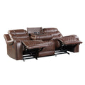 Putnam Power Double Reclining Sofa with Center Drop-Down Cup Holders, Receptacles and USB Ports