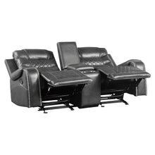 Gray recliner chairs on a white background