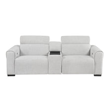 McPherson Power Double Reclining Love Seat with Center Console, Power Headrests & Charging Ports
