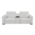 McPherson Power Double Reclining Love Seat with Center Console, Power Headrests & Charging Ports