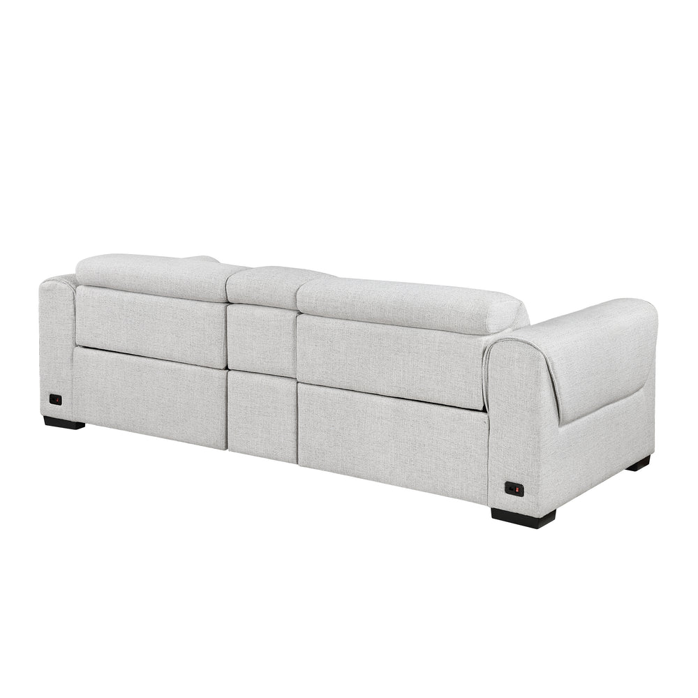 McPherson Power Double Reclining Love Seat with Center Console, Power Headrests & Charging Ports
