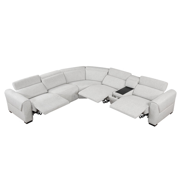 McPherson 6-Piece Modular Power Reclining Sectional with Power Headrests & Charging Ports alternate view