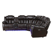 Ramone 3-Piece Power Reclining Sectional with Consoles, Speakers, Subwoofer and LED Lighting