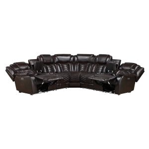 Ramone 3-Piece Power Reclining Sectional with Consoles, Speakers, Subwoofer and LED Lighting