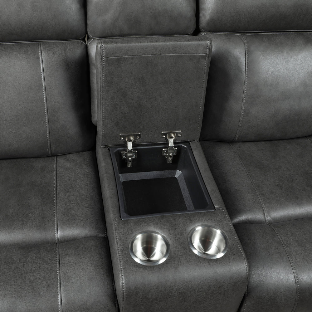 Kellen Double Reclining Love Seat with Center Console