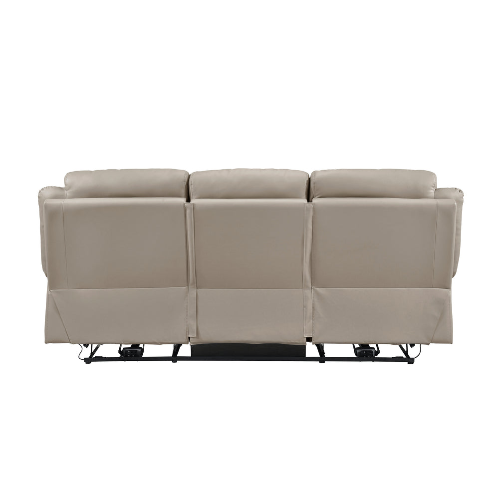 Beige sectional sofa on a white background