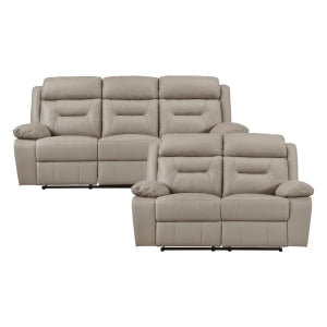 Laconia 2pc Set: Sofa, Love Manuel Recliner