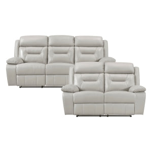 Laconia 2pc Set: Sofa, Love Manuel Recliner