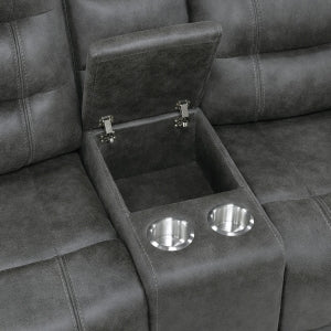 Oberon Double Reclining Love Seat with Center Console