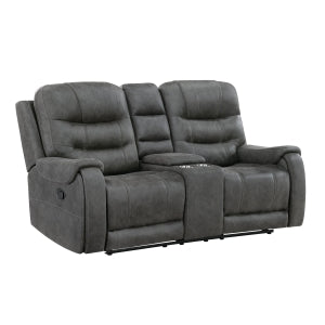 Oberon 2pc Recliner Living Room Set: Sofa, Love