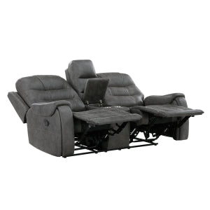 Oberon Double Reclining Love Seat with Center Console